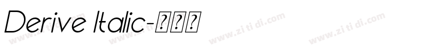 Derive Italic字体转换